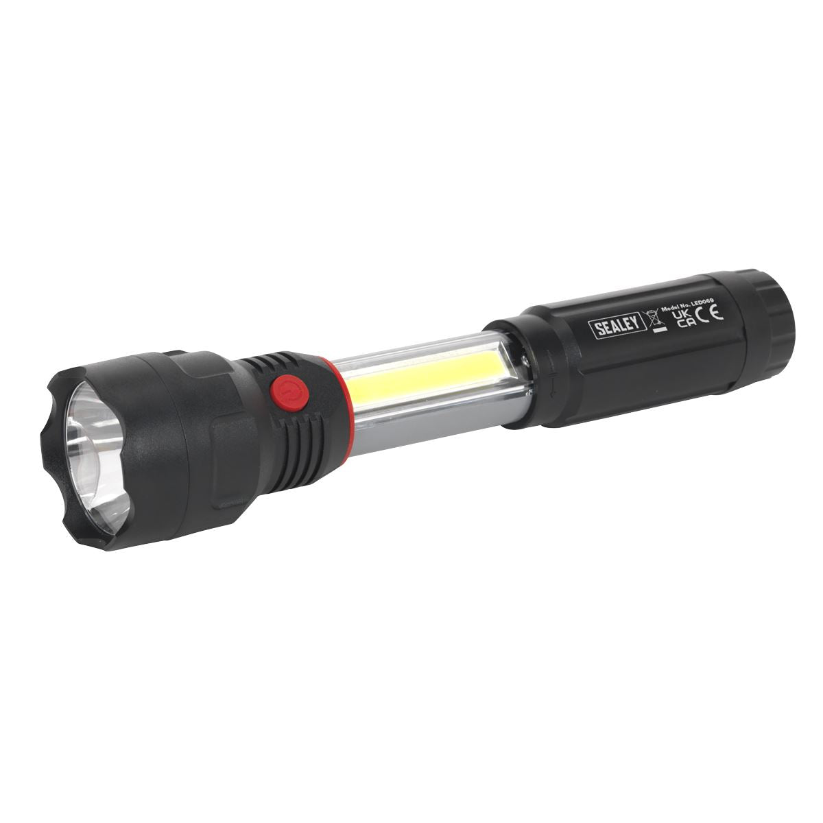 Sealey 3W Hand Torch & 3W COB LED Sliding Light Inspection Lamp + Magnet