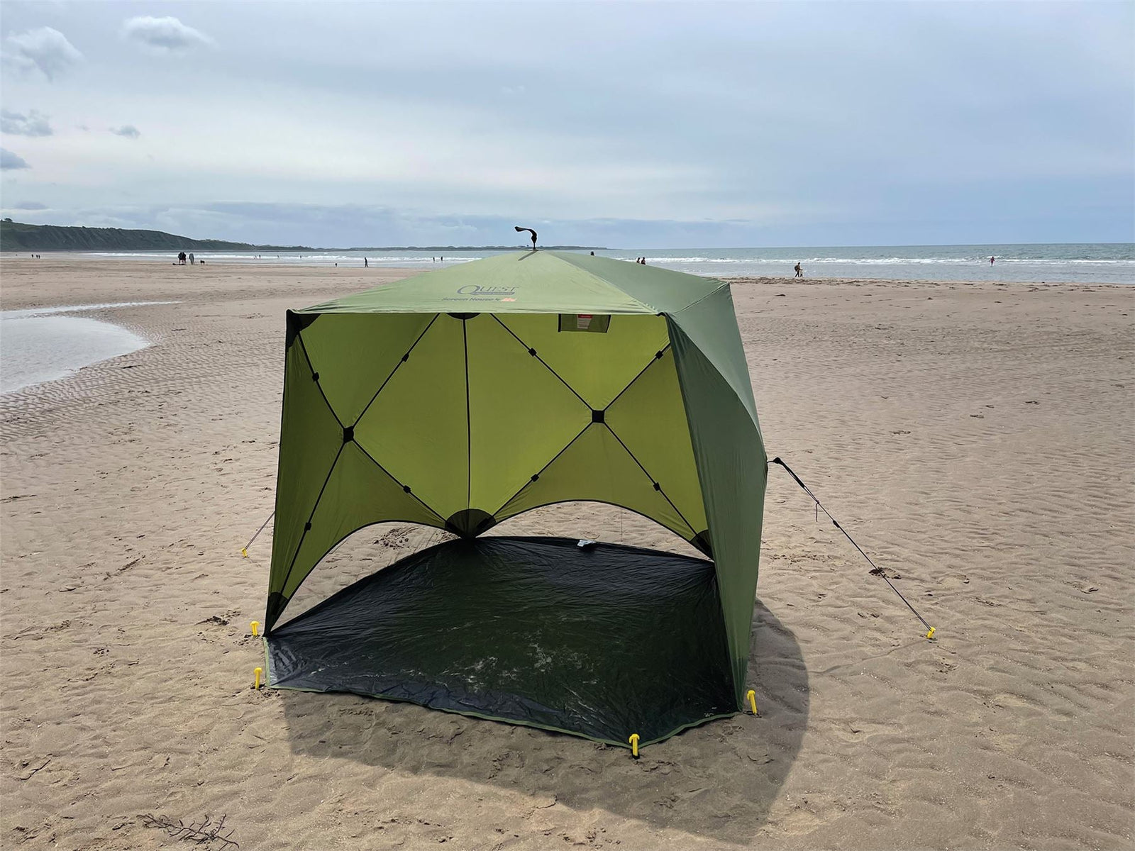 Quest Screen House 4 Mini pop up Gazebo Green