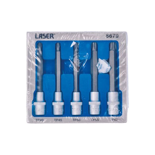 Laser Long Series Torx Plus Socket Bit Set 1/2 "D 5pc 8679