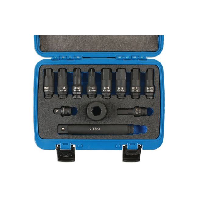 Laser Heavy Duty Impact Socket Bit Set 3/4"D 12pc 7690
