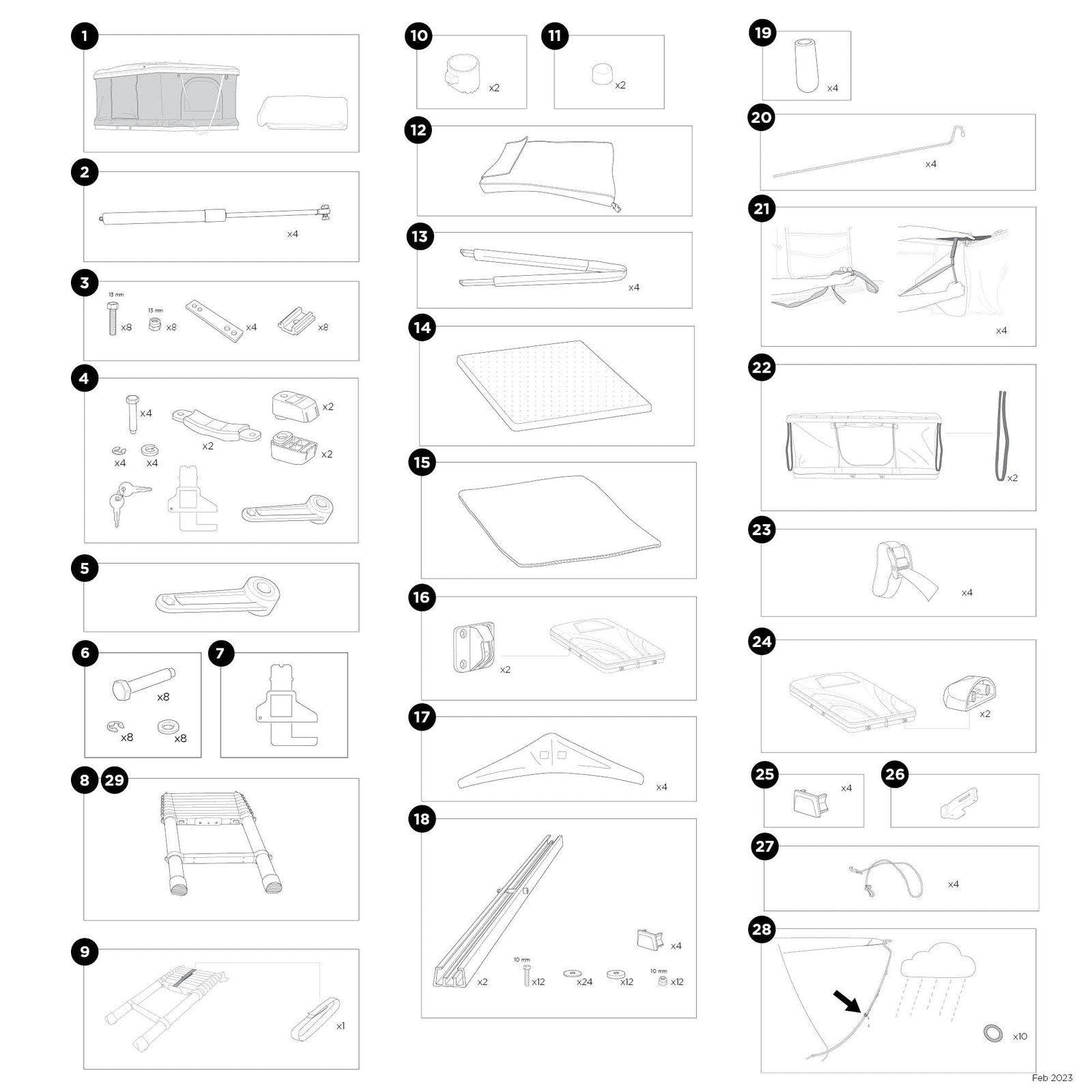 Thule Tent Ladder Bag Spare Part 0.5kg