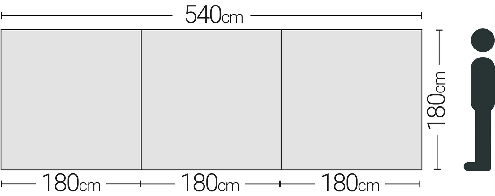 Quest Screen Shield (3 panel) Windbreak 180cm High
