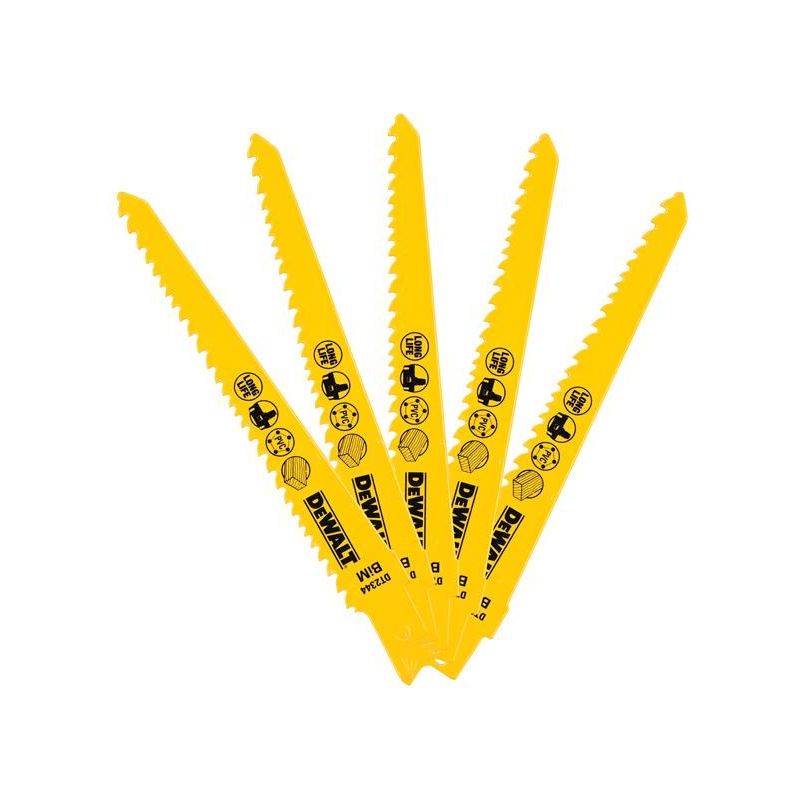 Dewalt Power Tools Bi-Metal Reciprocating Blade for Wood Cordless 152mm Pack of 5