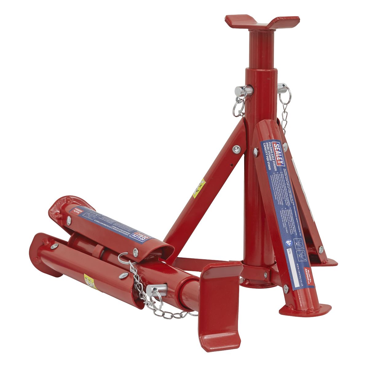 Sealey Axle Stands (Pair) 2tonne Capacity per Stand - Folding Type AS2000F