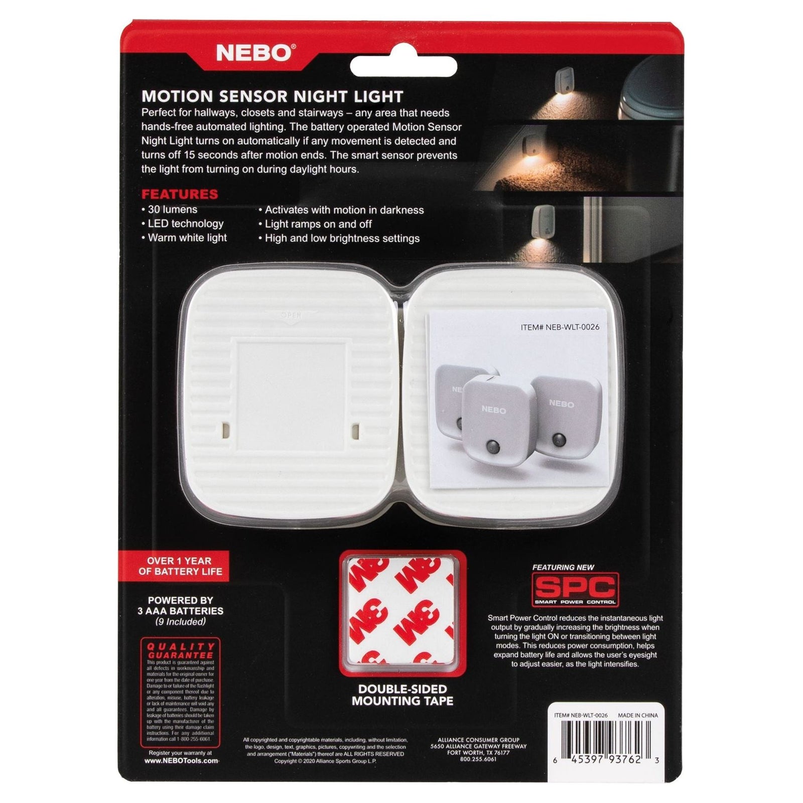 Motion Sensor Light (3 pack) NEB-WLT-0026-G