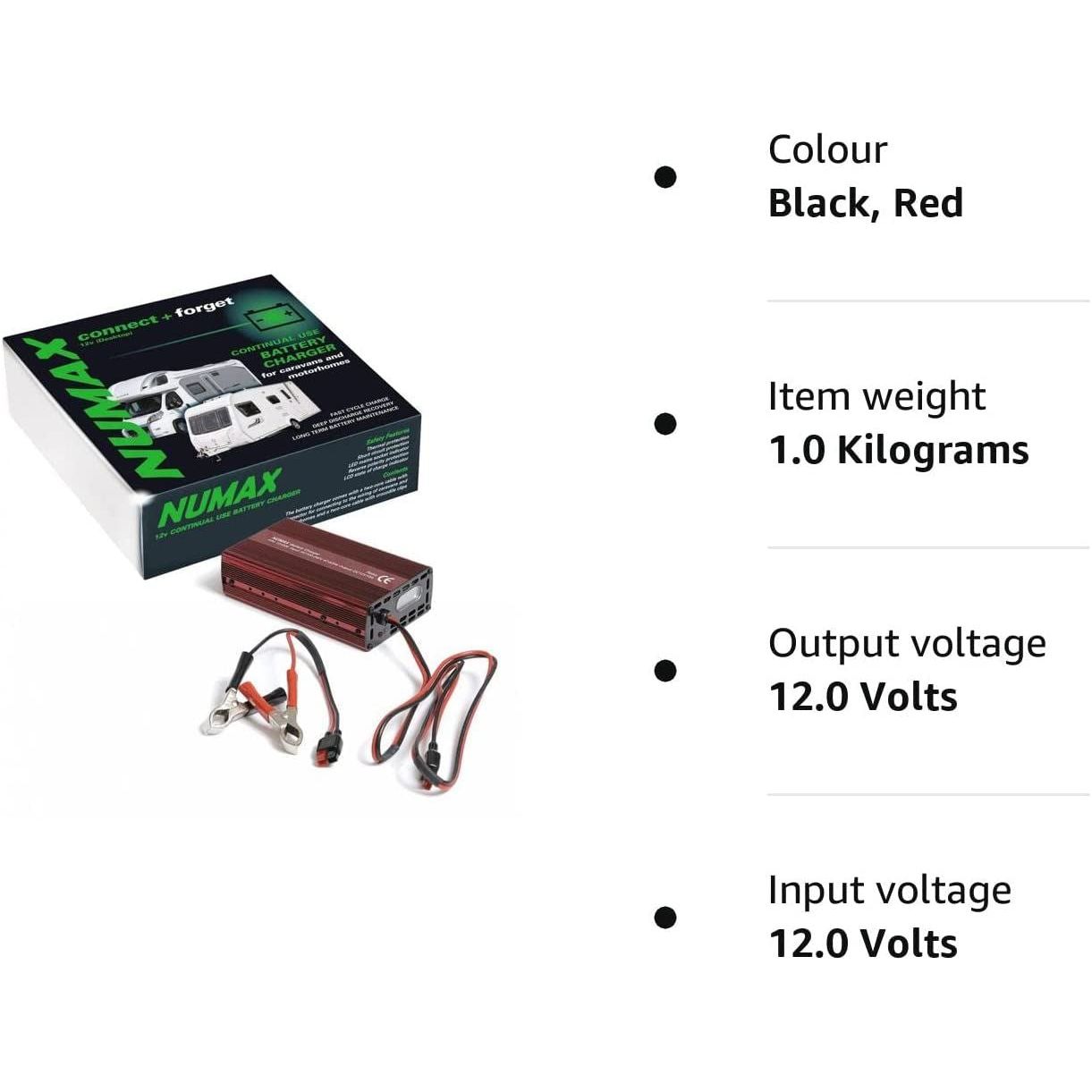 Numax 12V 20 Amp 20A Smart Battery Charger Conditioner - Leisure Caravan  Motorhome