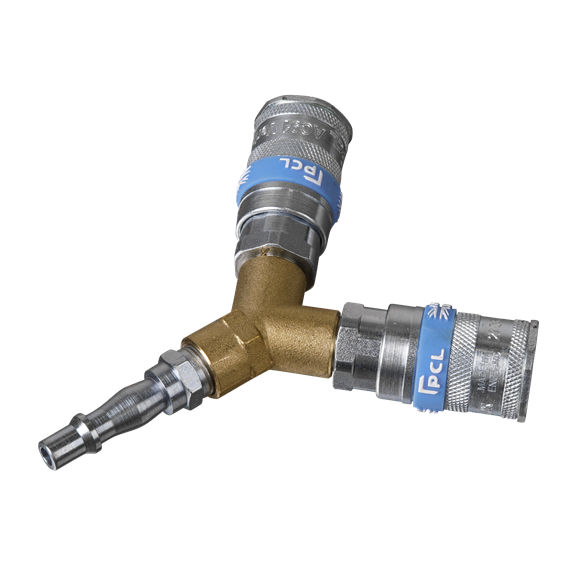 Sealey Twin Coupling Bodies Y-Adaptor AC55