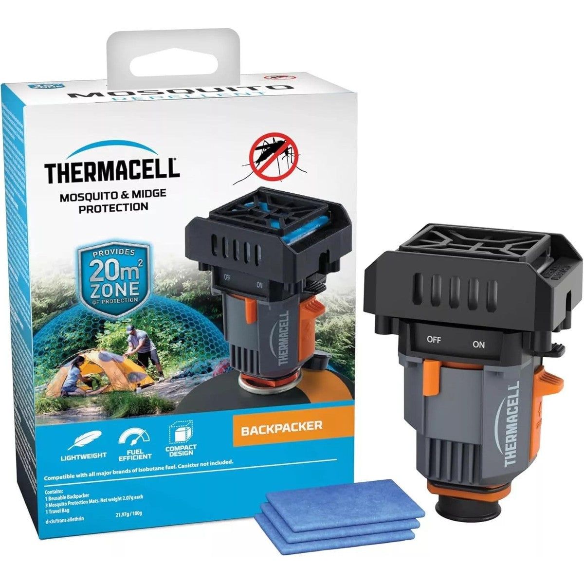 Thermacell Backpacker Mosquito Repeller 15ft Exclusion Zone Camping & Outdoors