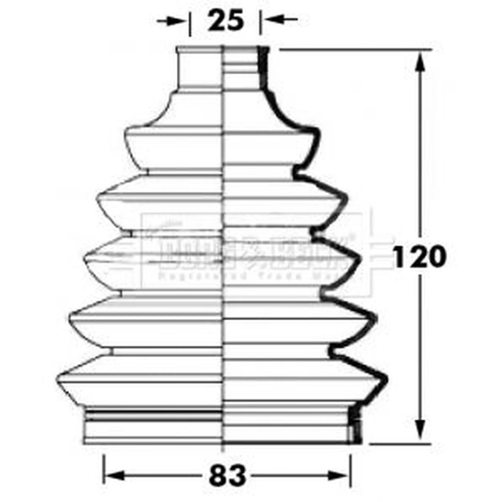 Borg & Beck Drive Shaft Bellow Kit Wheel Side Thermoplast BCB6048