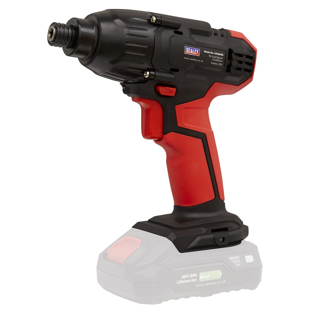 Sealey 20V SV20 Series Cordless13mm Hammer Drill/1/4"Hex Drive Impact Driver Com