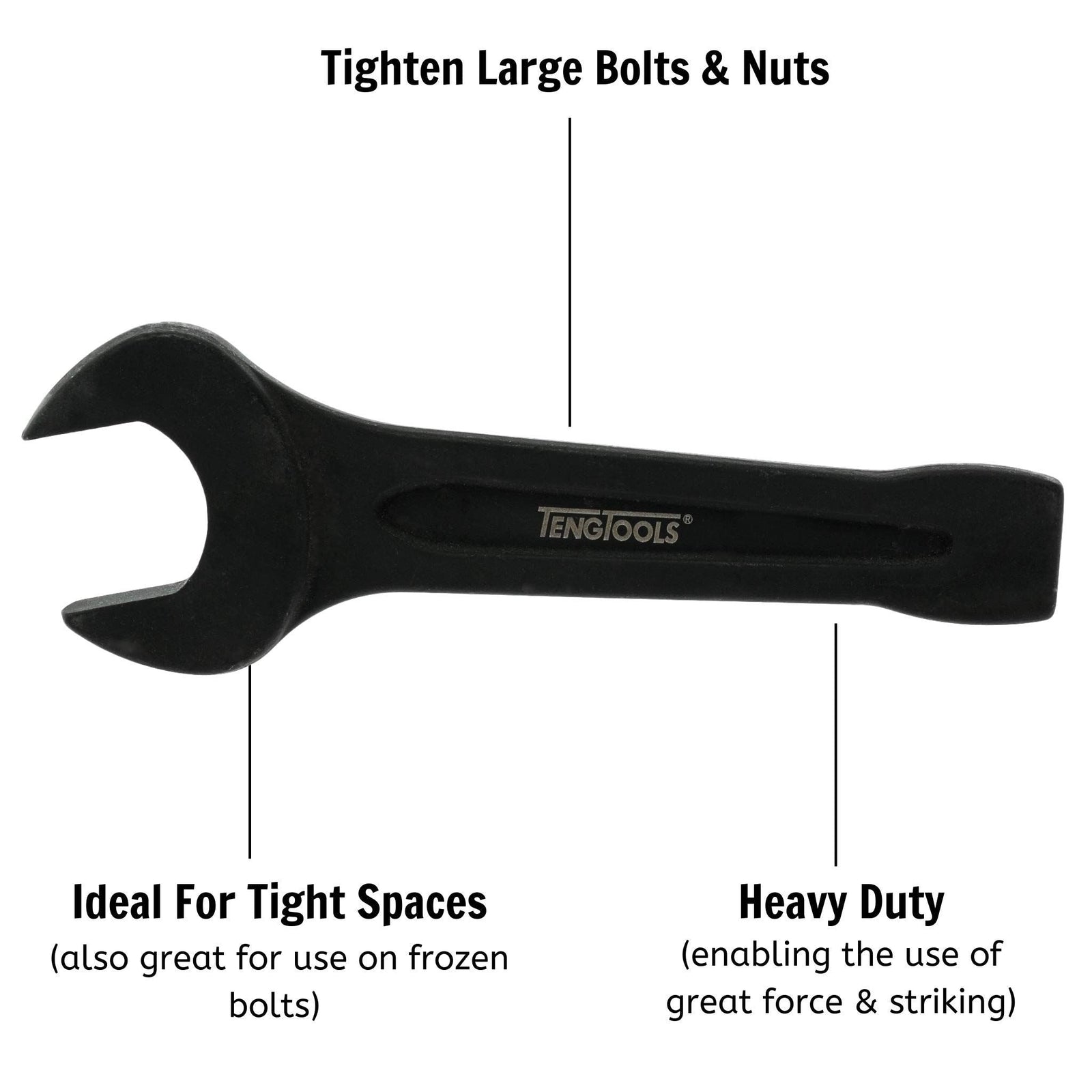 Teng Tools Open End Slogging Wrench Metric 70mm