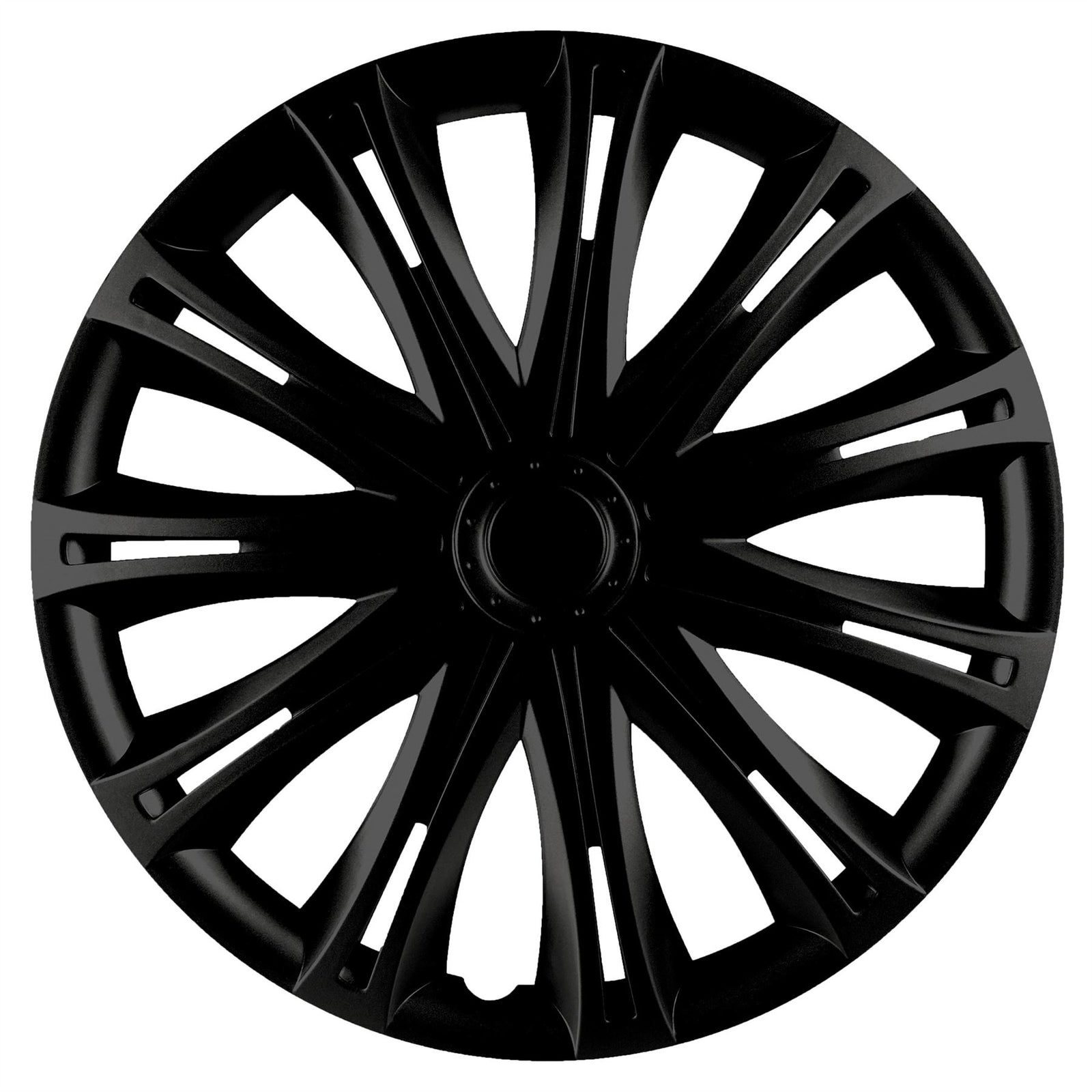 16" Black Multi-Spoke Wheel Trims Hub Caps Covers Protectors Set of 4 ABS