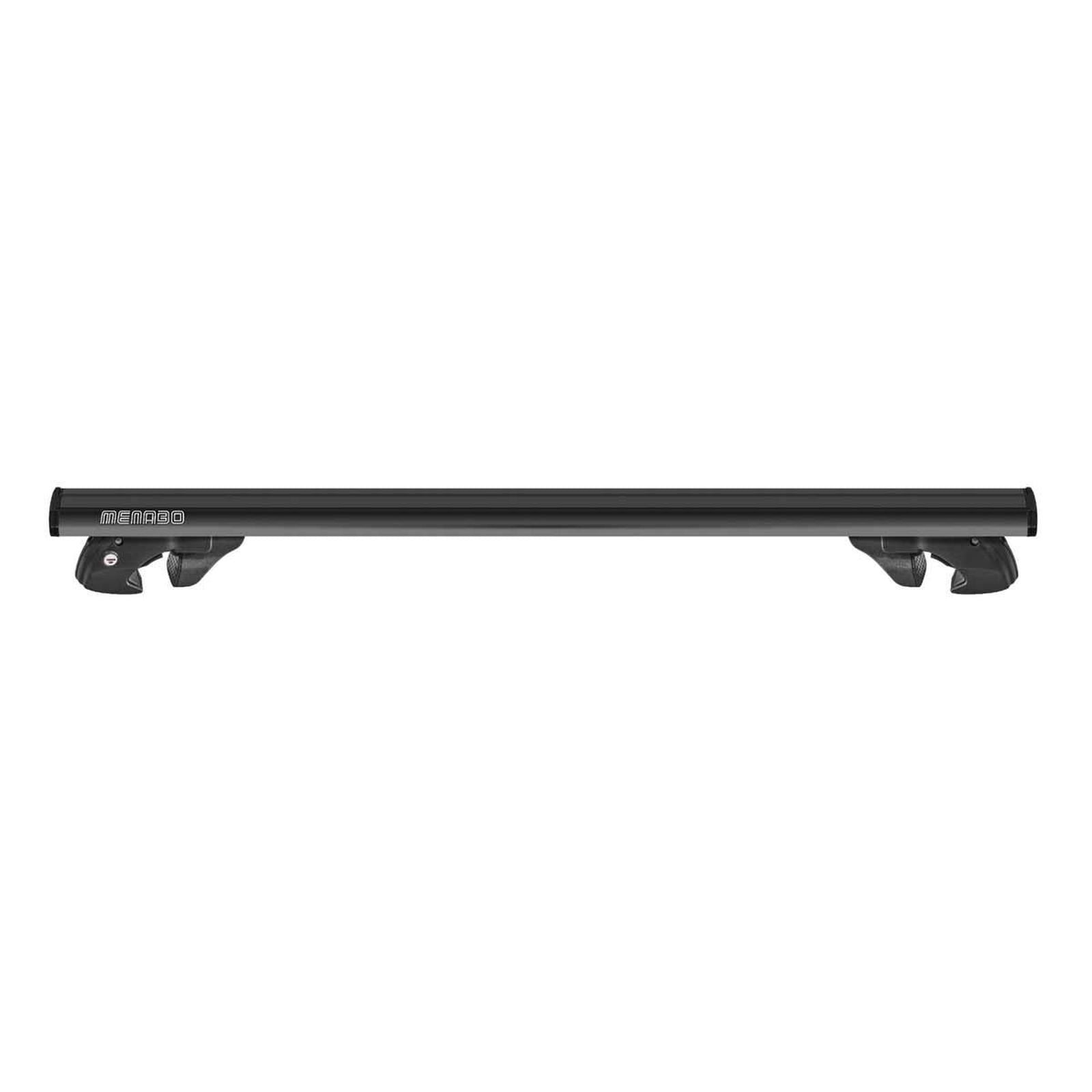 Menabo Jackson Black XL Raised Rail Roof Bars 1340mm (90kg Max.)