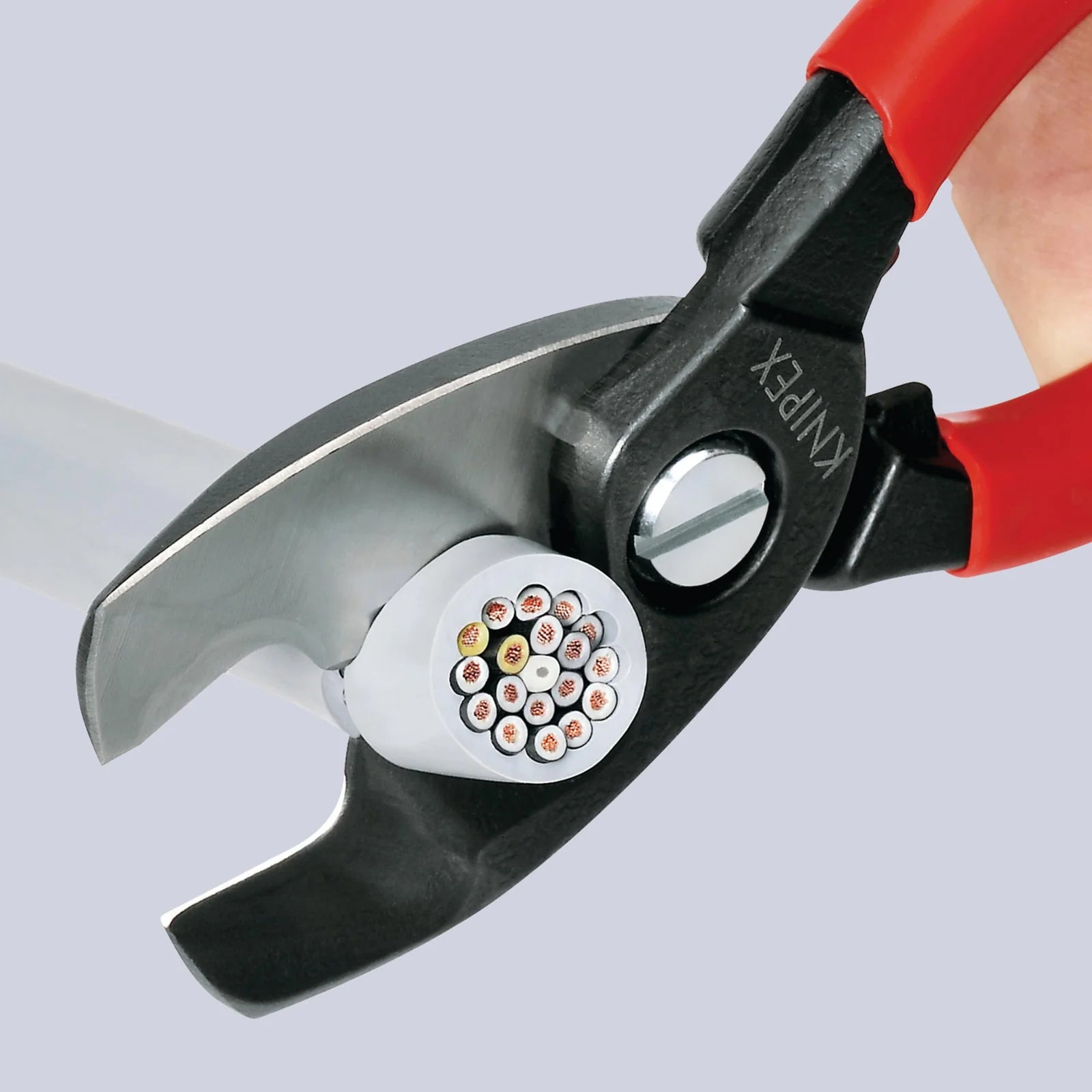 KNIPEX 95 12 200 SB Cable Shears with Twin Cutting Edge, 200mm - 95 12 200 SB