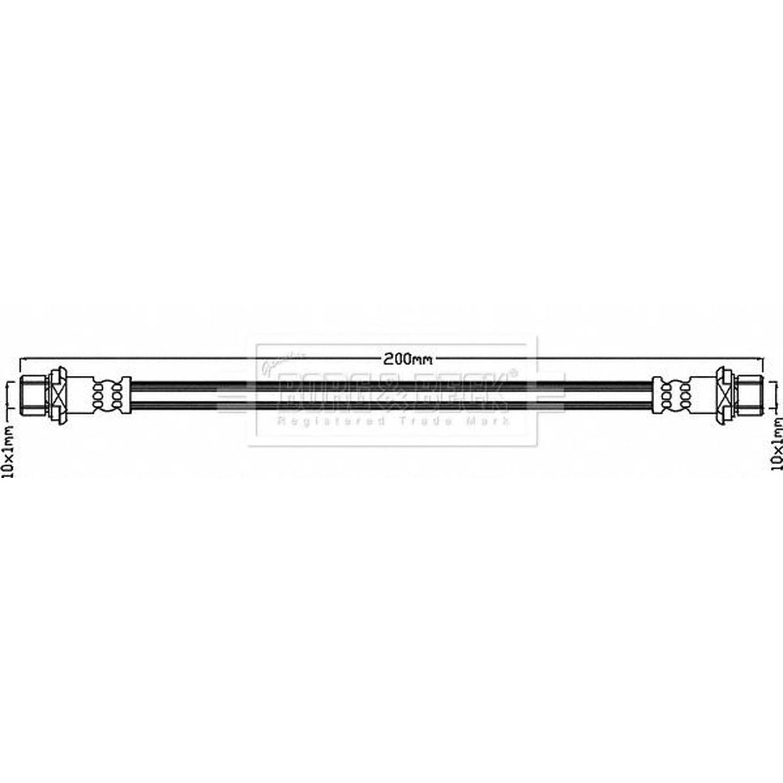 Borg & Beck Brake Hydraulic Hose Line inner BBH8065