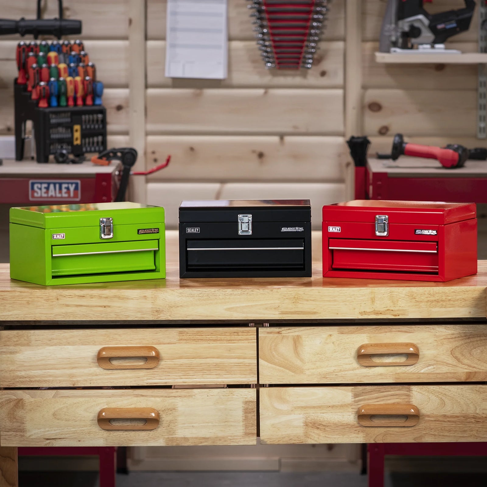 Sealey Superline PRO Mini Toolbox 1 Drawer Red 260x166x142mm