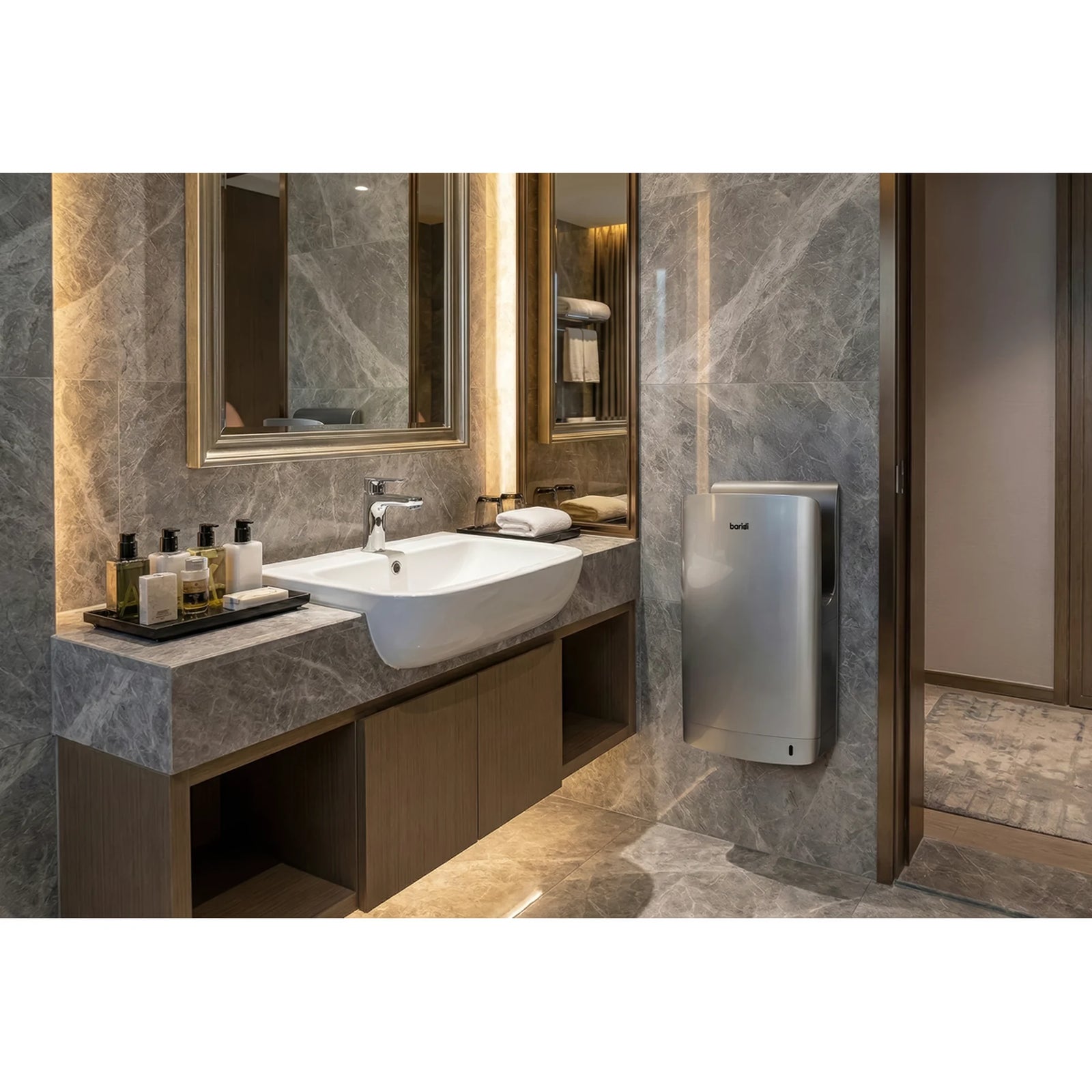 Baridi Hand Dryer DH150 1750W with HEPA Filter - Silver