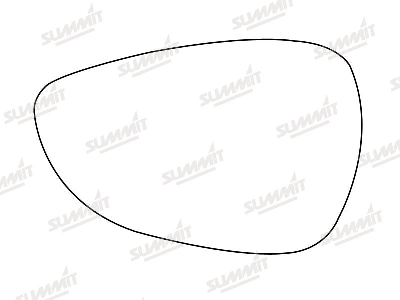 Summit Stick-On Standard Mirror Glass fits Ford Fiesta 09 on LHS