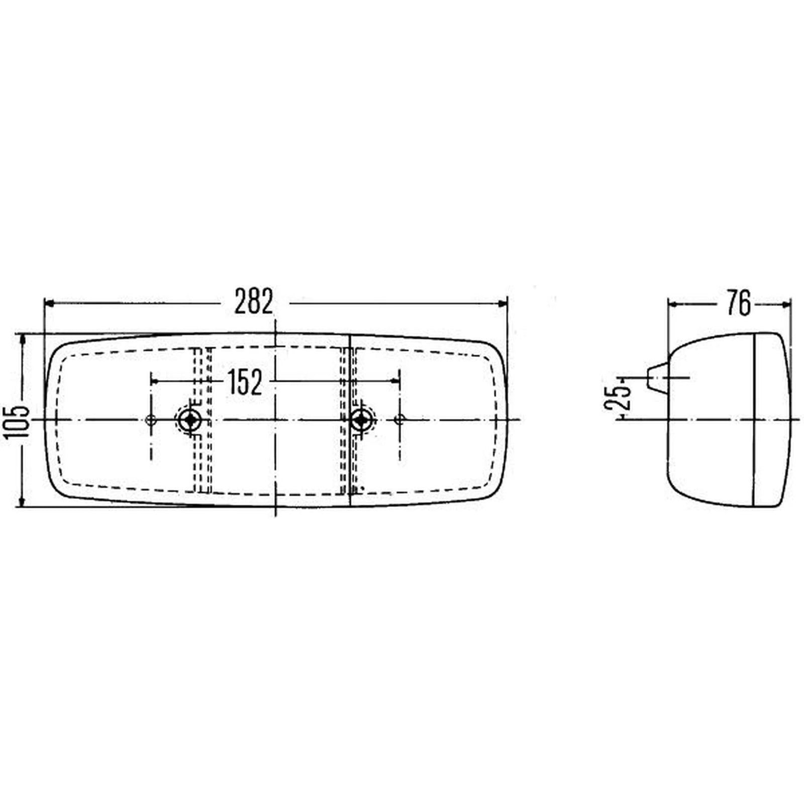 Hella Tail Light / Lamp R10W Left 2SD 001 699-511