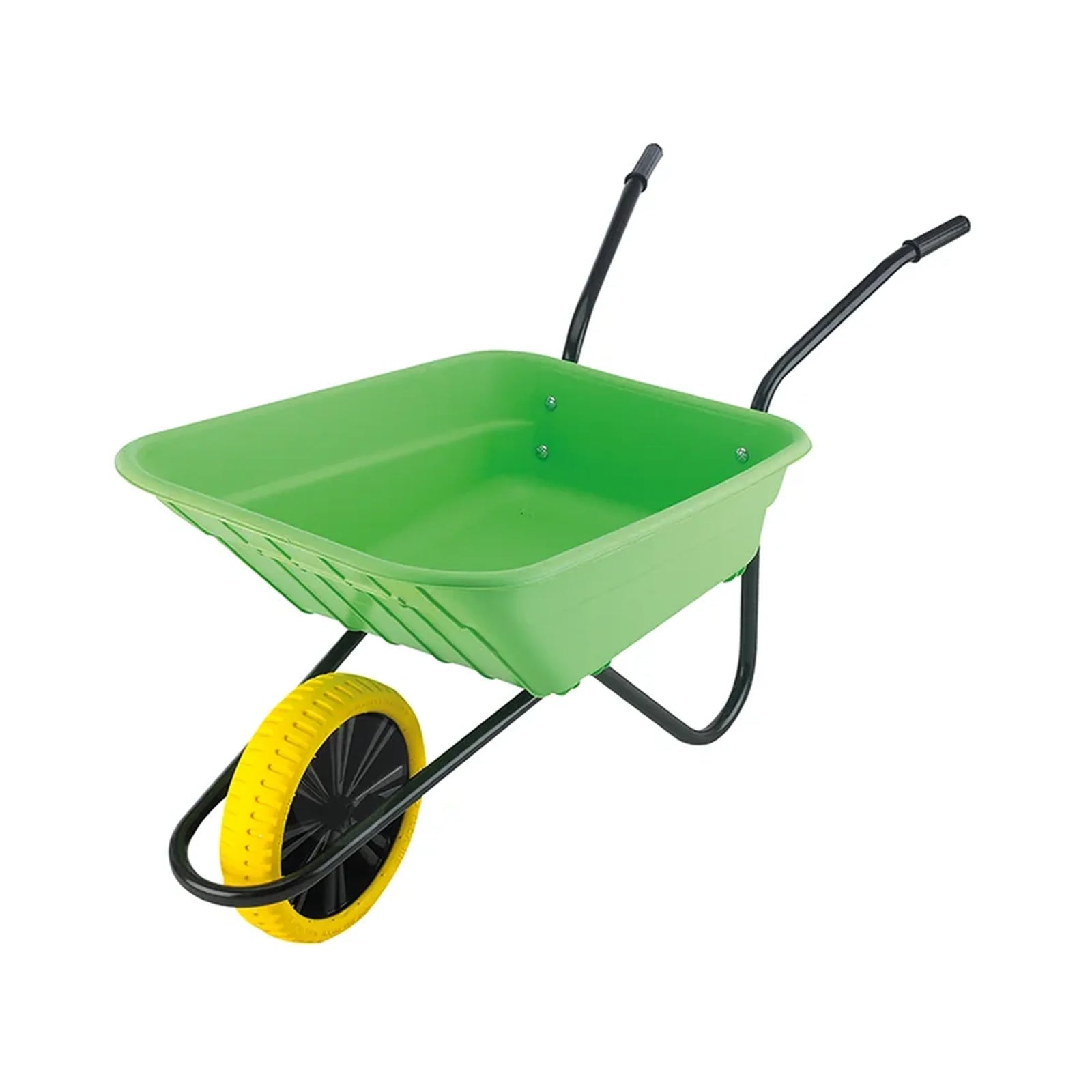 Walsall Boxed 90L Lime Polypropylene Wheelbarrow - Puncture Proof - BSHLIMPP