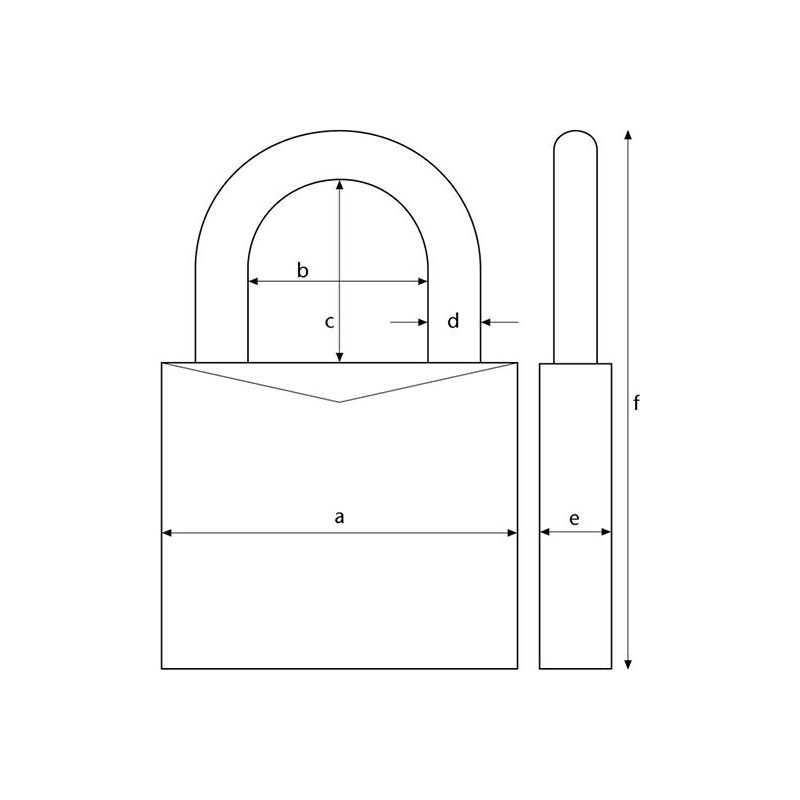 Abus Mechanical 90RK/50mm TITALIUM™ Padlock Closed Shackle