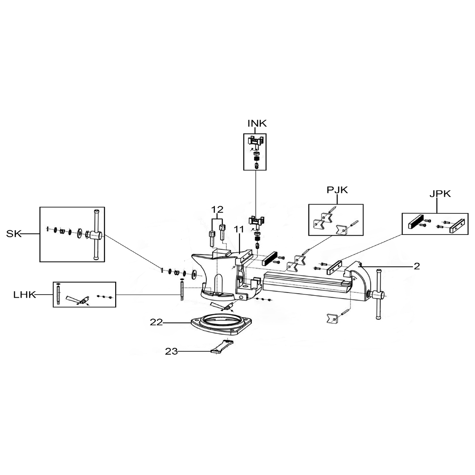 Sealey Inside nut kit QAV200.V2-INK