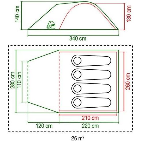 Coleman Kobuk Valley 4+ Person Green Tent