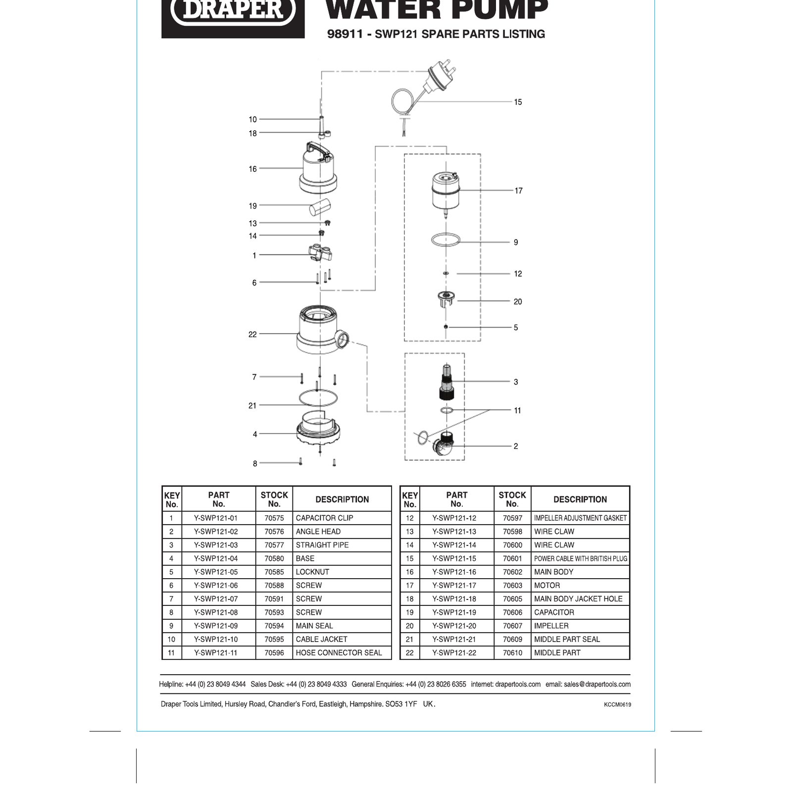 Draper Straight Pipe 18mm Bore 70577