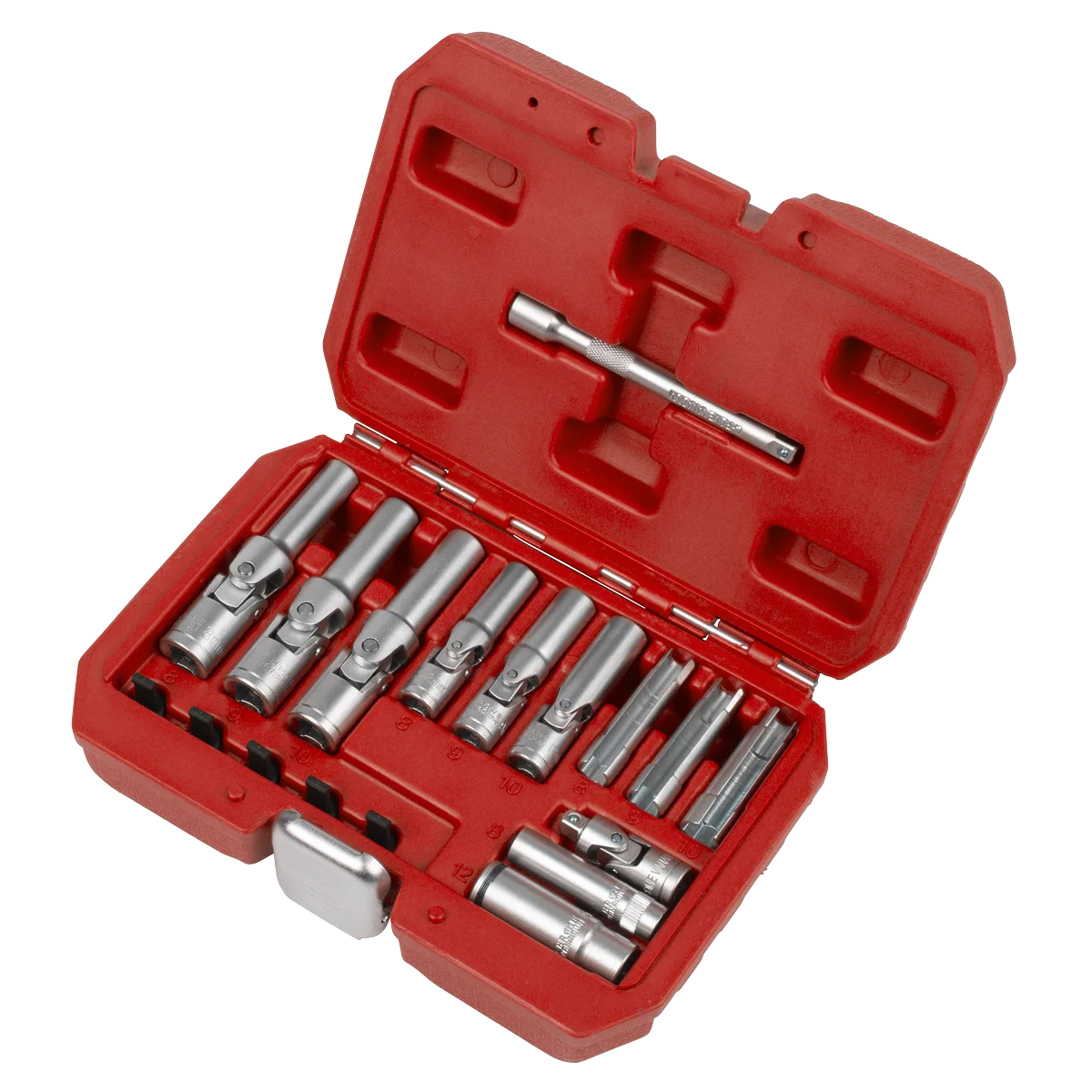 Sealey Glow Plug Socket Set 18 Piece 1/4" & 3/8" Drive SX4031