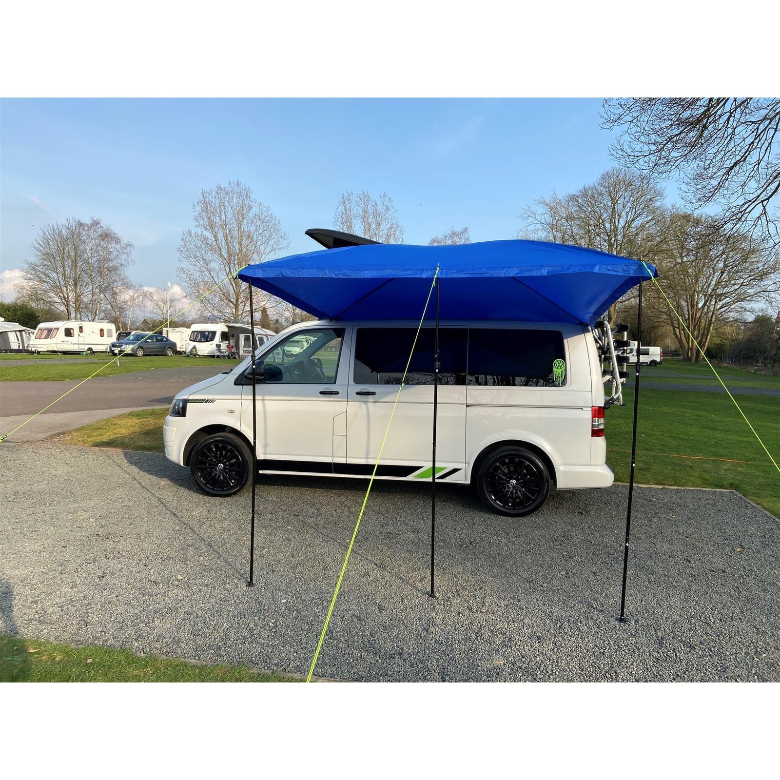 Campervan Awning Sun Canopy Sunshade Motorhome for 4 or 6mm Rail Blue T4 T5 T6