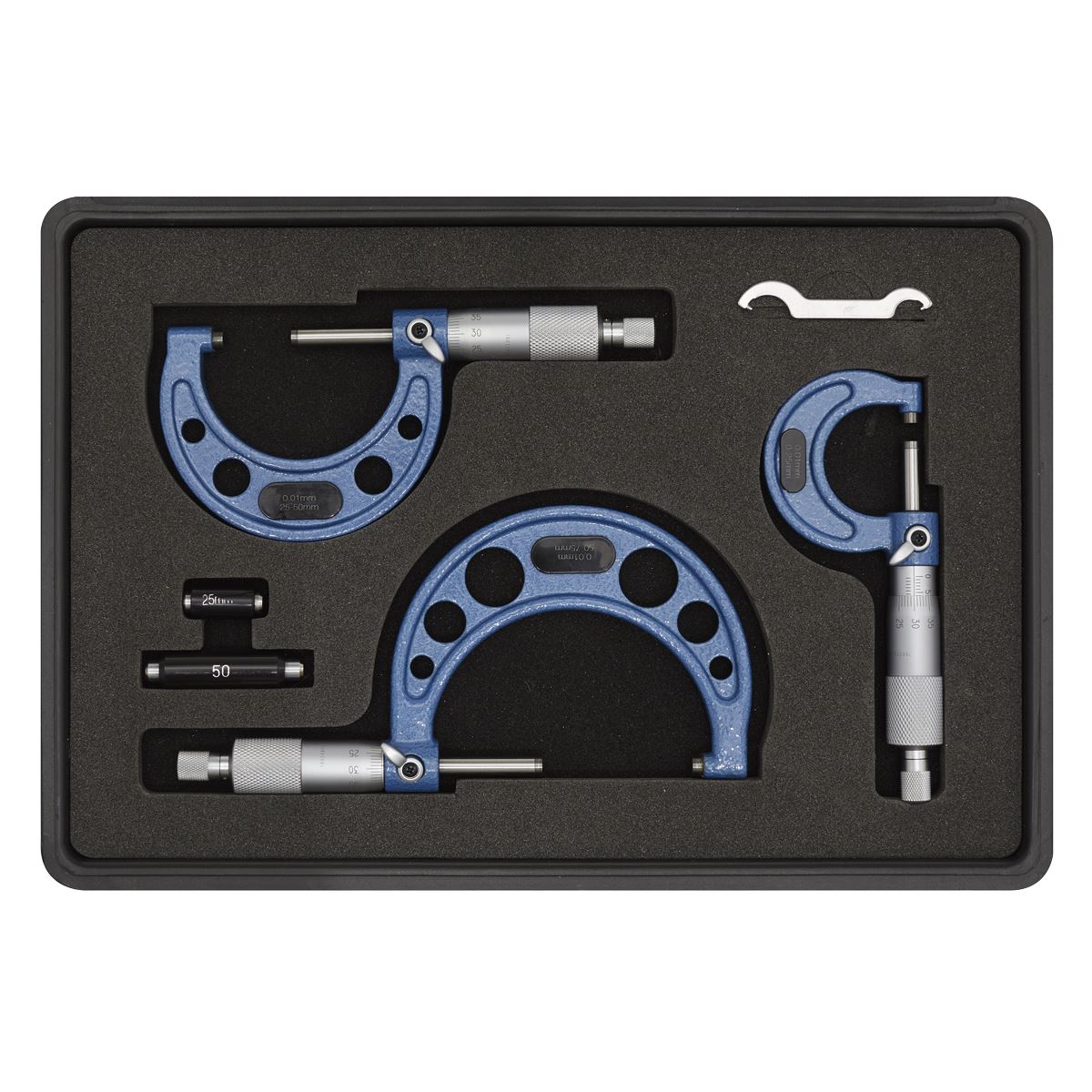Sealey Micrometer Set 3pc Metric AK9651M
