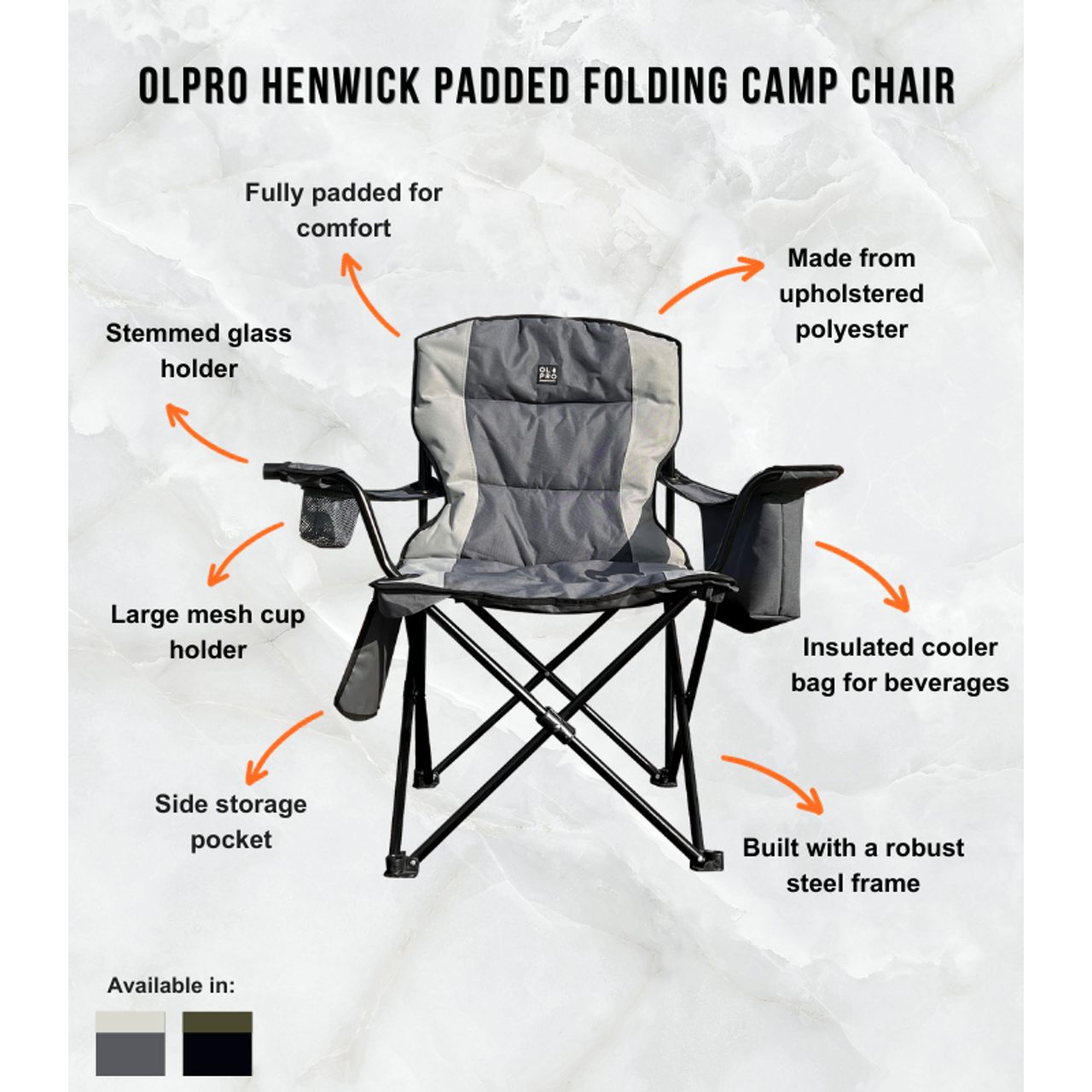 Olpro Henwick Chair Grey & Black