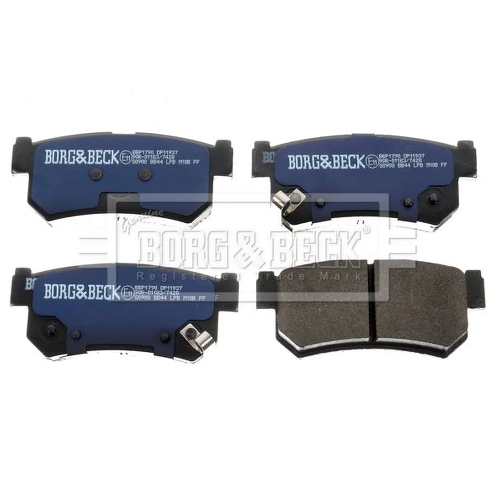 Borg & Beck 4 x Rear Brake Pad Set BBP1790