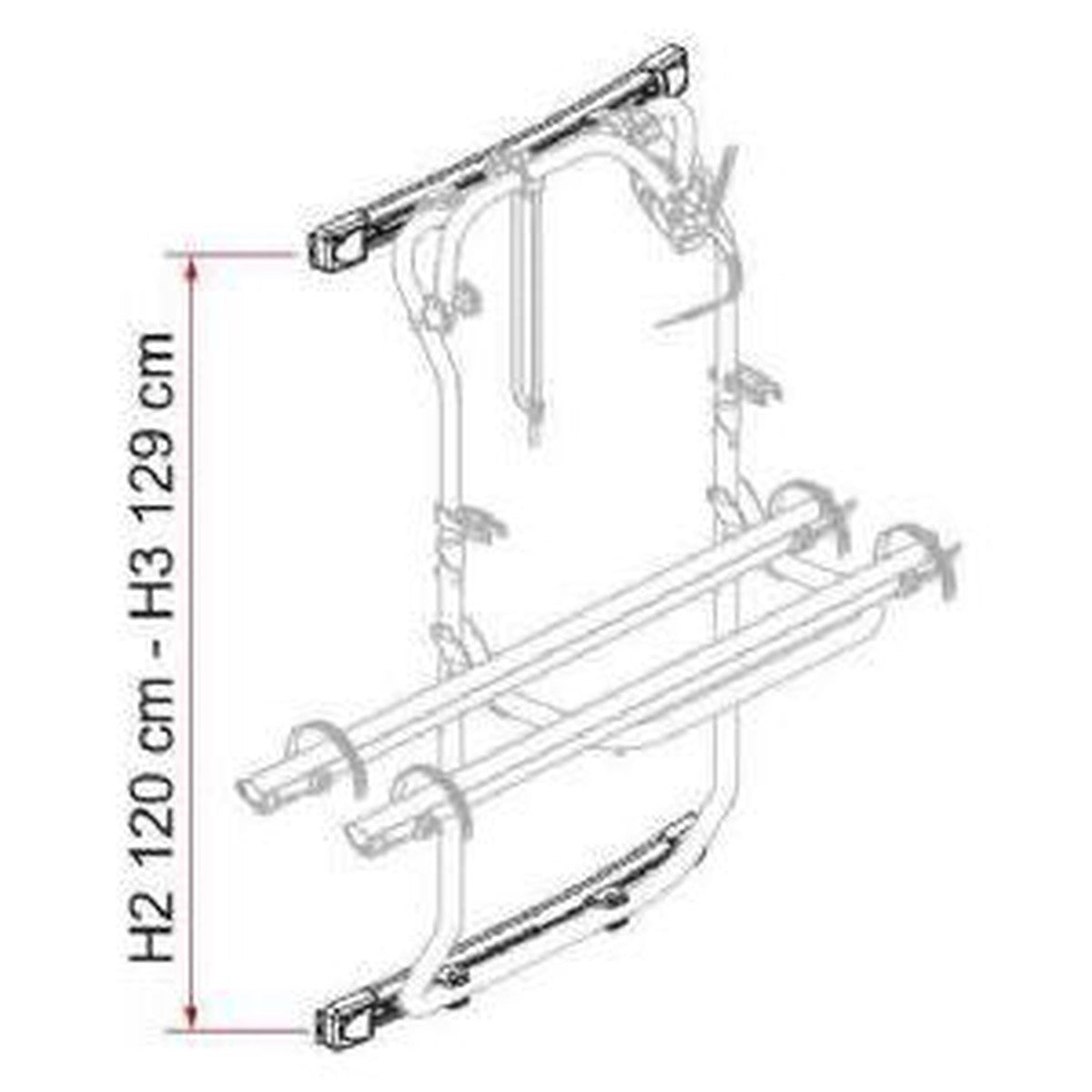 Fiamma Kit Bars Dj Transit >14  For Cb Dj Deep Black 08754-04A