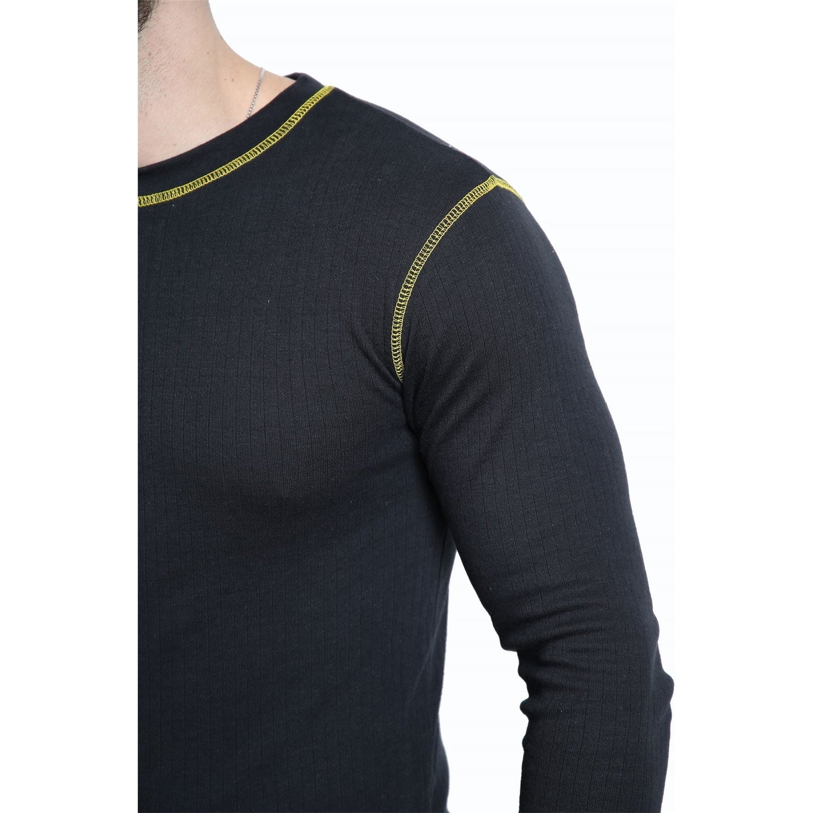 Mens Rough and Tough Thermal Long Sleeve  BLACK  shirt (mixed Sizes) 3129