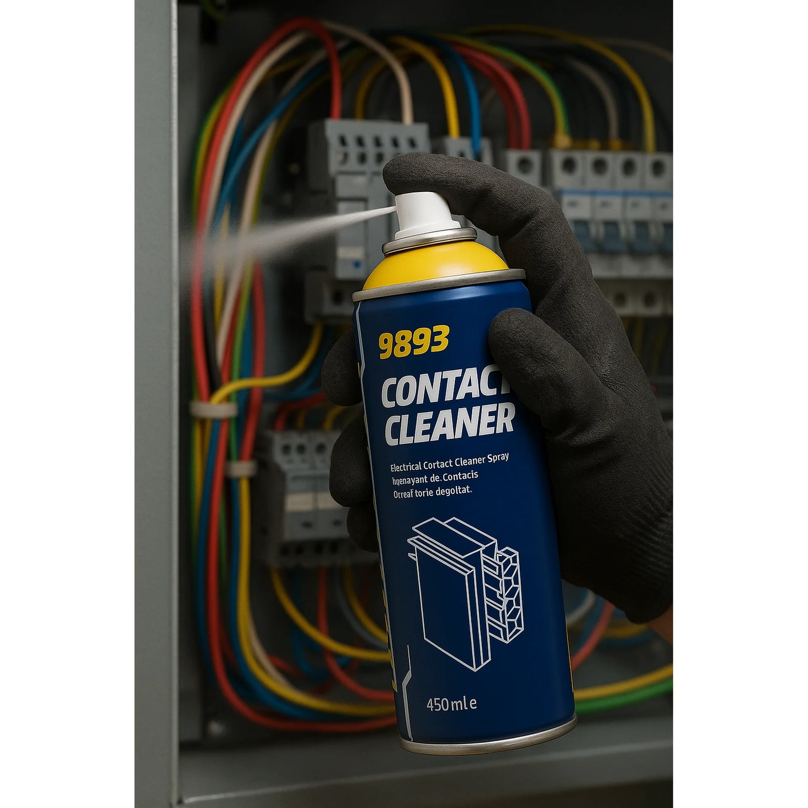 MANNOL Electrical Contact Cleaner Switch Circuit Dirt Spray Cleaner 450ml - MAN