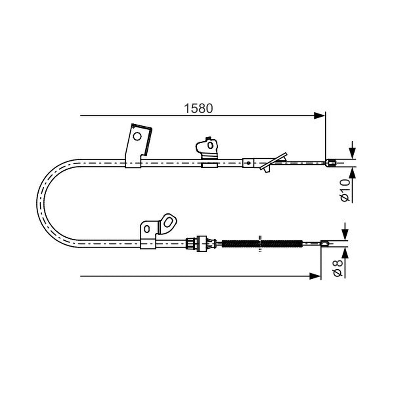 Bosch Handbrake Cable Left Rear 1 987 482 155