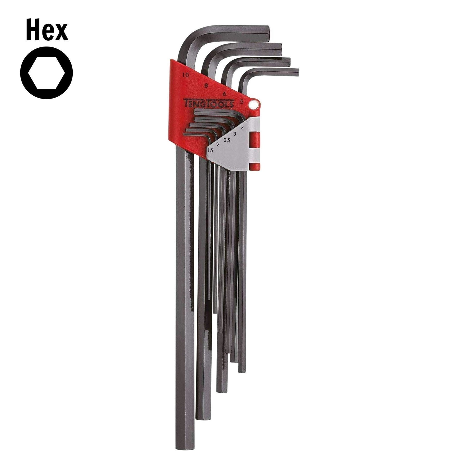 Teng Tools Extra Long Hex Key Set 9 Pieces