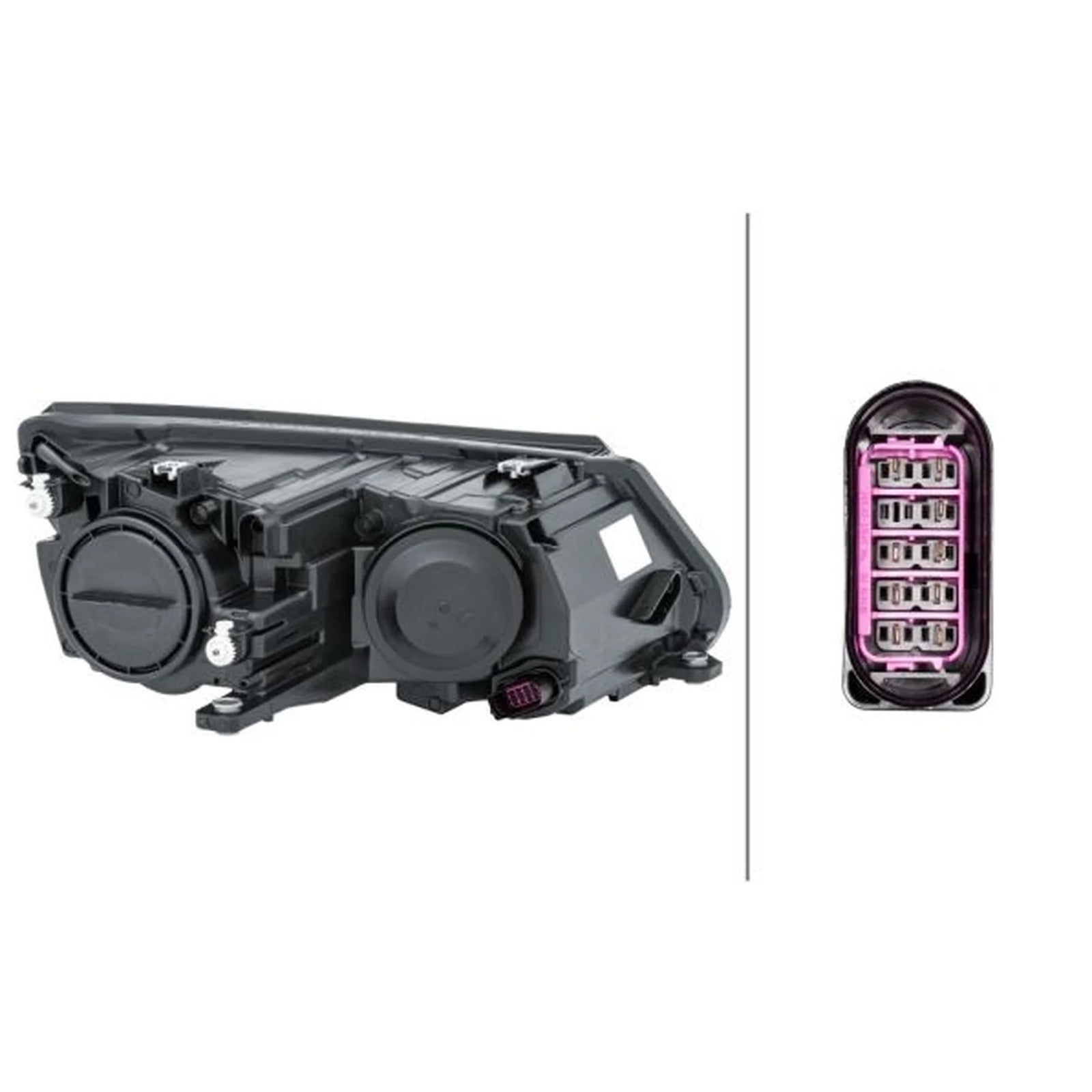 Hella Headlight Headlamp H15 Left 1EL 010 749-211