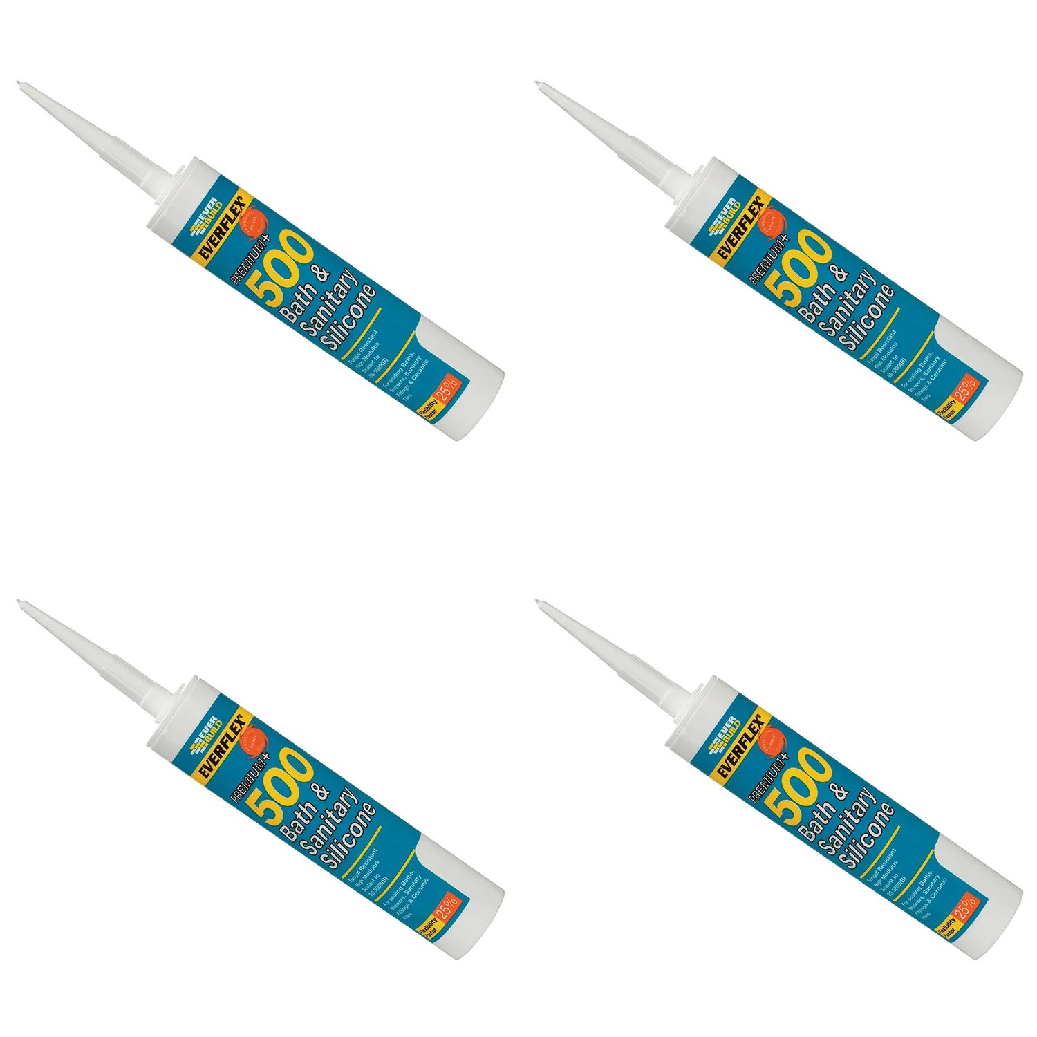 Everbuild Sika 500 Bath & Sanitary Silicone Sealant Manhattan Grey 290ml