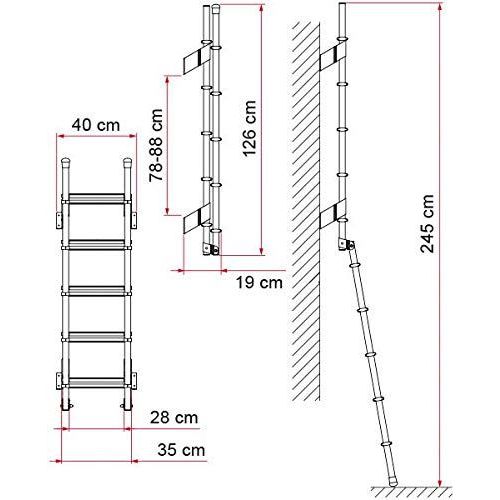 Fiamma Deluxe 5D Ladder 02426-08A