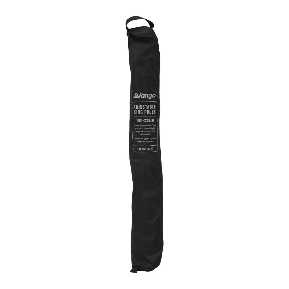 Vango Adjustable Steel King Poles 180-220cm - Black
