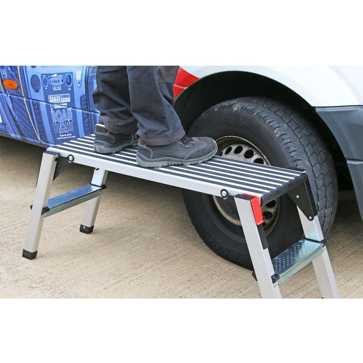 Sealey Folding Platform 2-Tread Aluminium - EN 131-4 APS2
