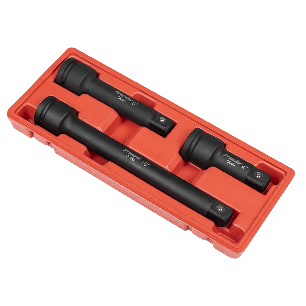Sealey Premier Impact Extension Bar Set 3/4"Sq Drive 3 Piece