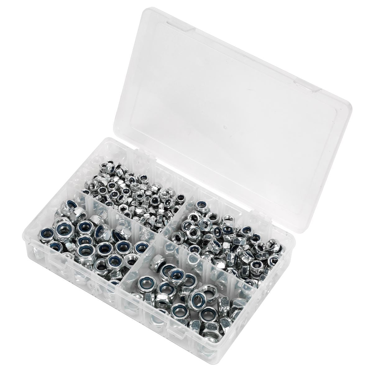 Sealey Nylon Locknut Assortment M6-M12 300pc AB032LN