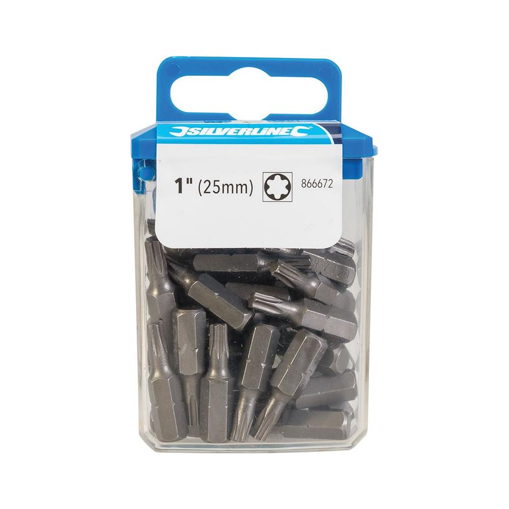 Silverline T20 Cr-V 6150 Screwdriver Bits 30pk T20