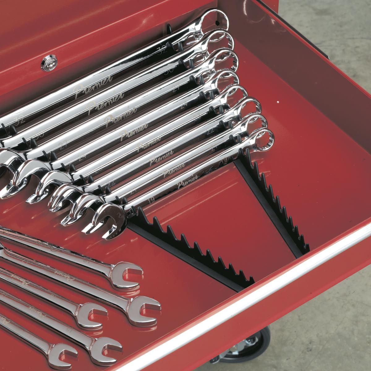 Sealey 2pc Sharks Teeth Tooth Spanner Rack Capacity 20 Spanners