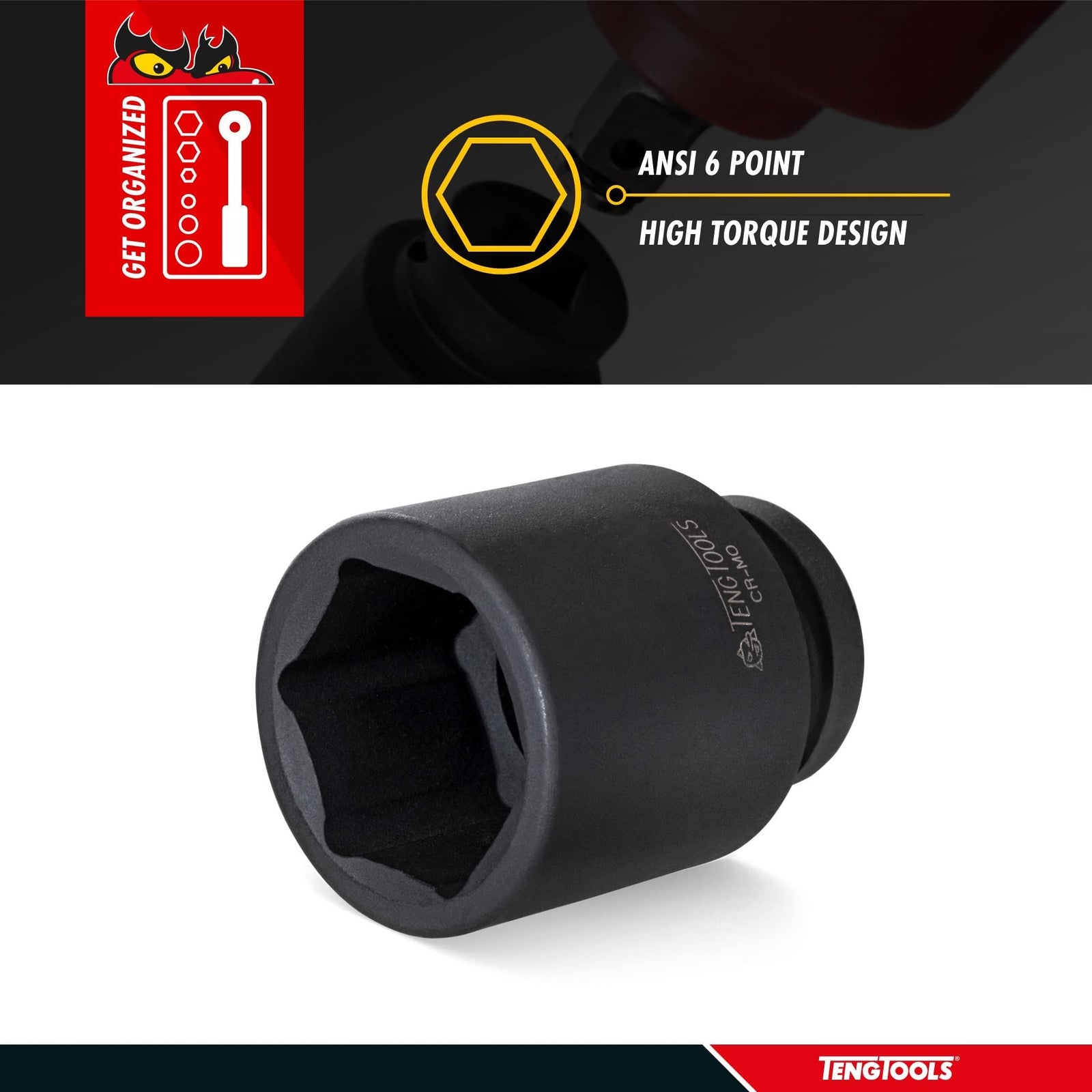 Teng Tools 3/8" Impact Socket ANSI Metric 17mm