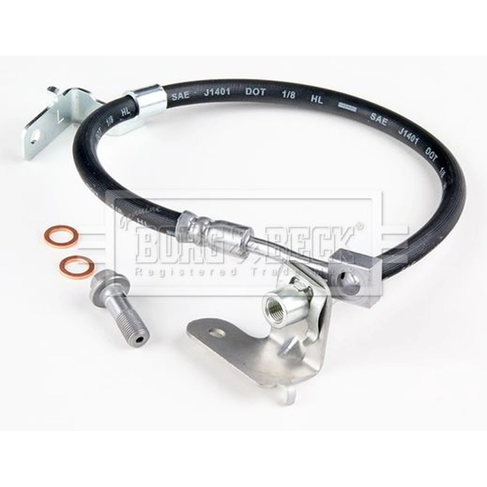 Borg & Beck Brake Hydraulic Hose Line Front Left BBH9036