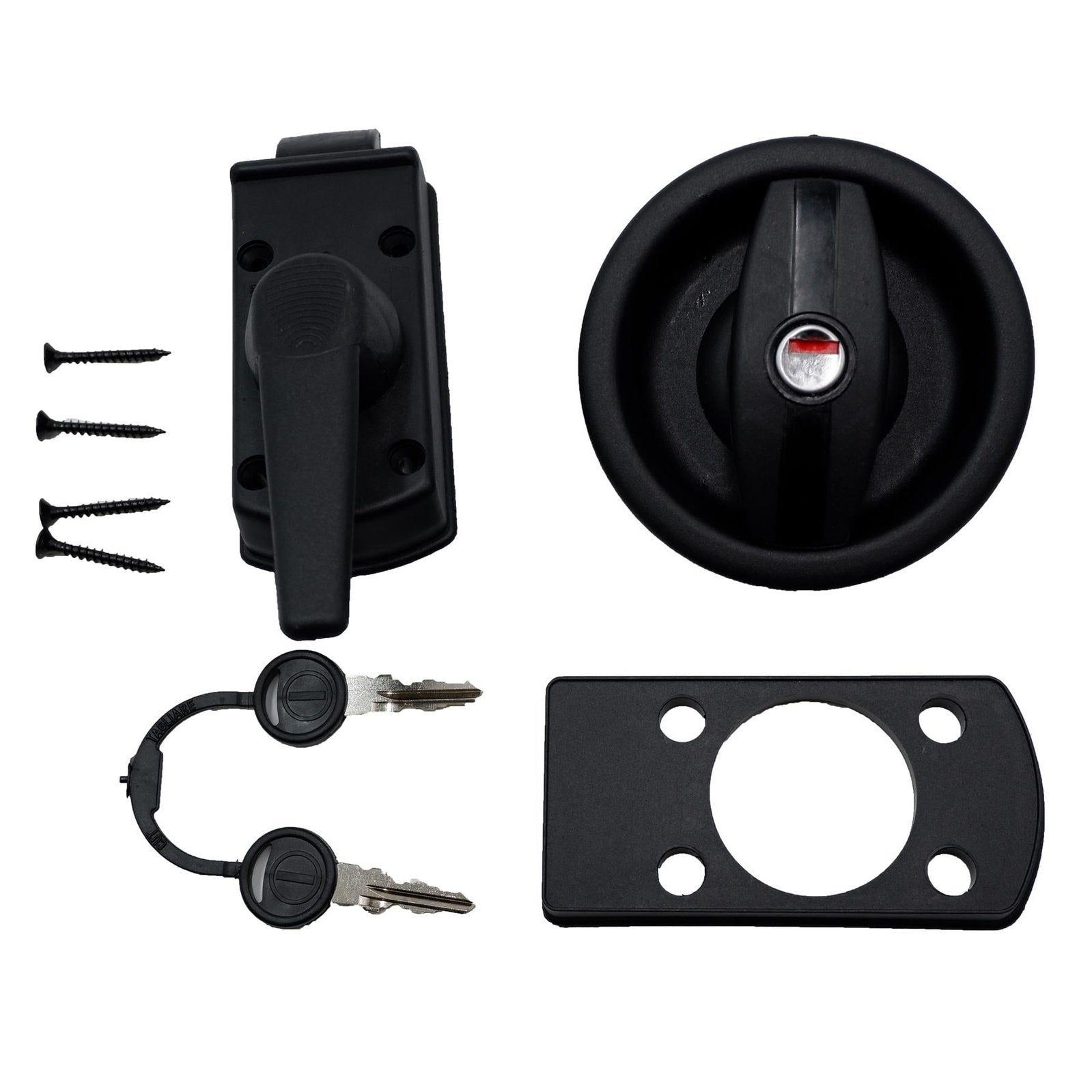 Vecam Caravan Door Lock and Barrel - Complete Left Hand Assembly with 2 x Keys